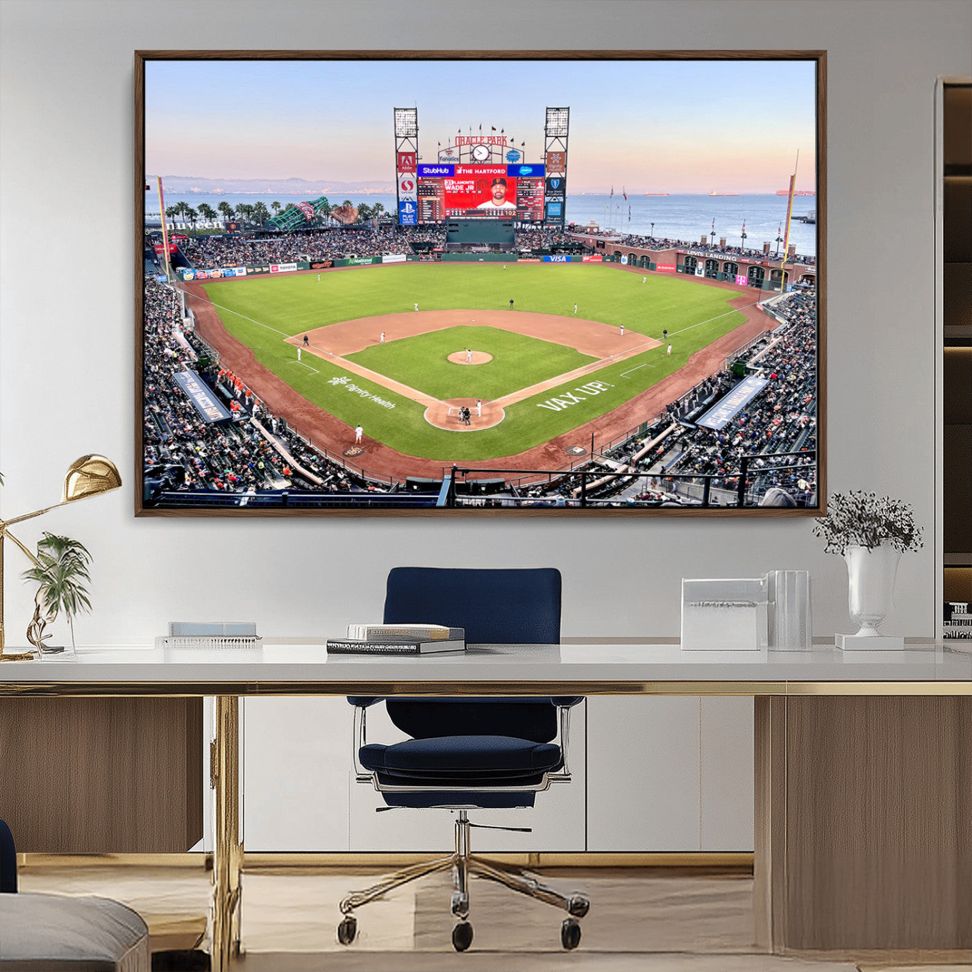 MGV-FC-36X24 - San Francisco Giants Baseball Team Print - Oracle Park Stadium Wall Art Canvas Print