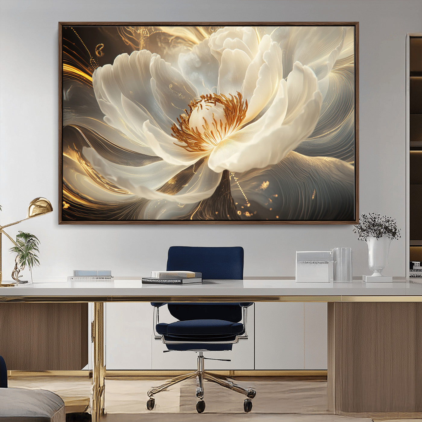 MGV-FC-36X24 - Abstract Floral Wall Art Canvas Print