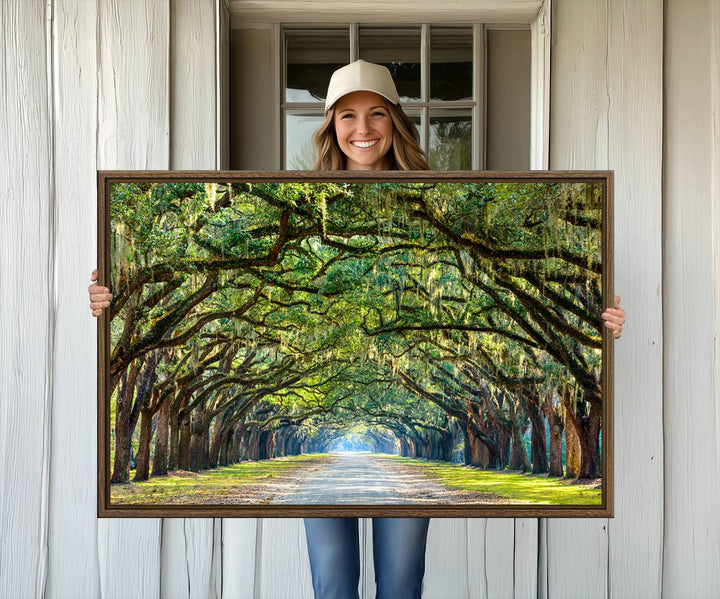 Wormsloe State Plantation Driveway Wall Art shines with Southern charm.