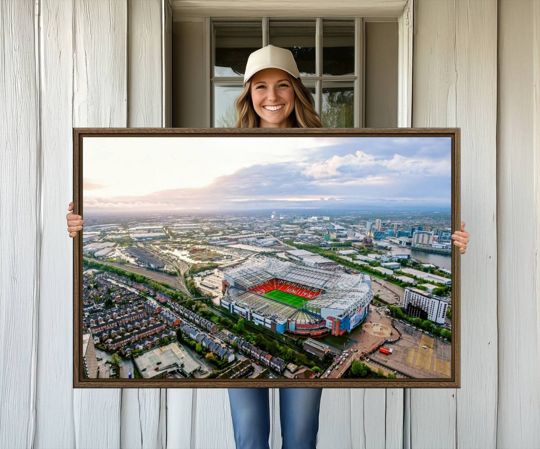 Old Trafford Manchester United Stadium wall art canvas.