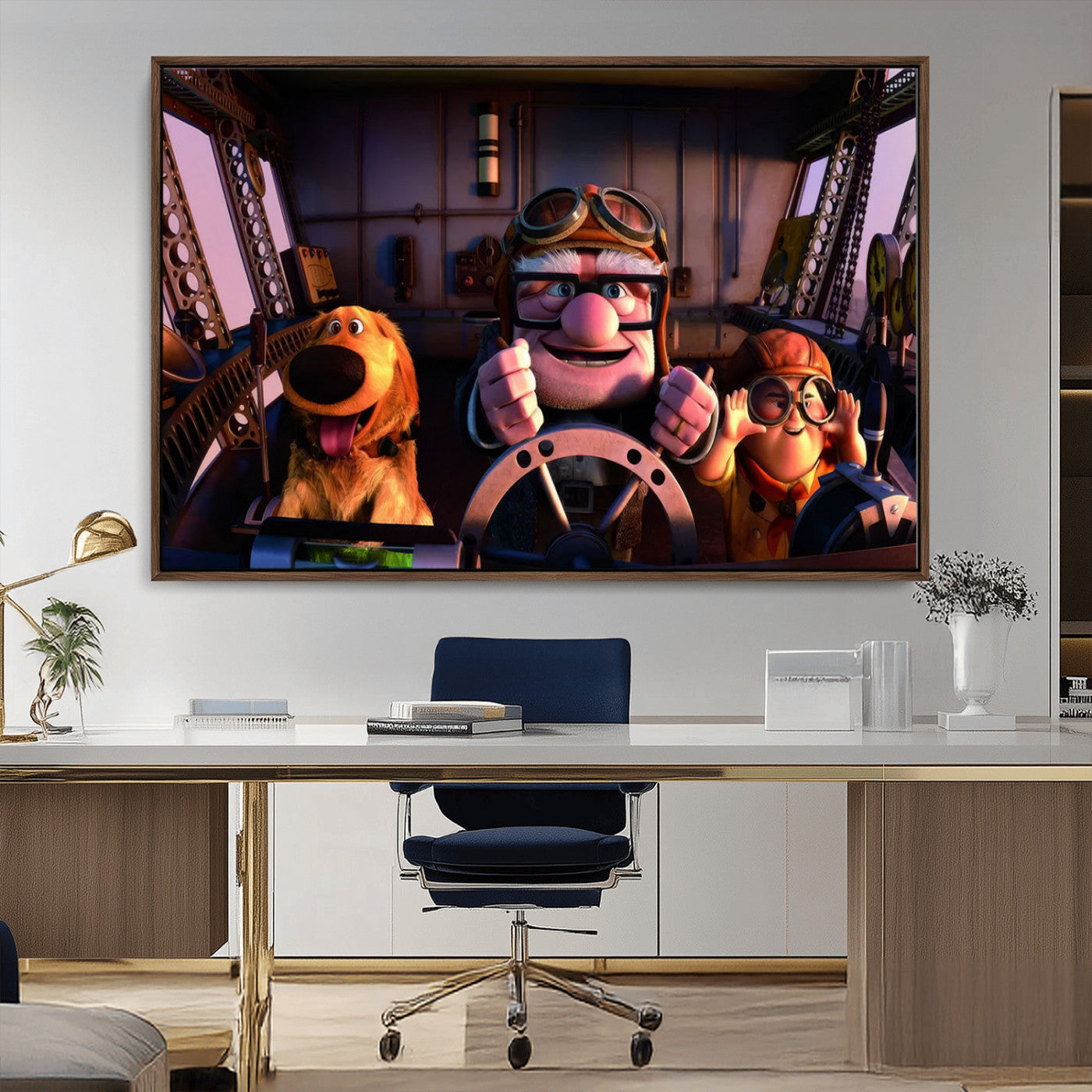 MGV-FC-36X24 - Carl Russel And Dog, Movie Up Poster, Movie Up Wall Art, Movie Up Poster Print, Carl