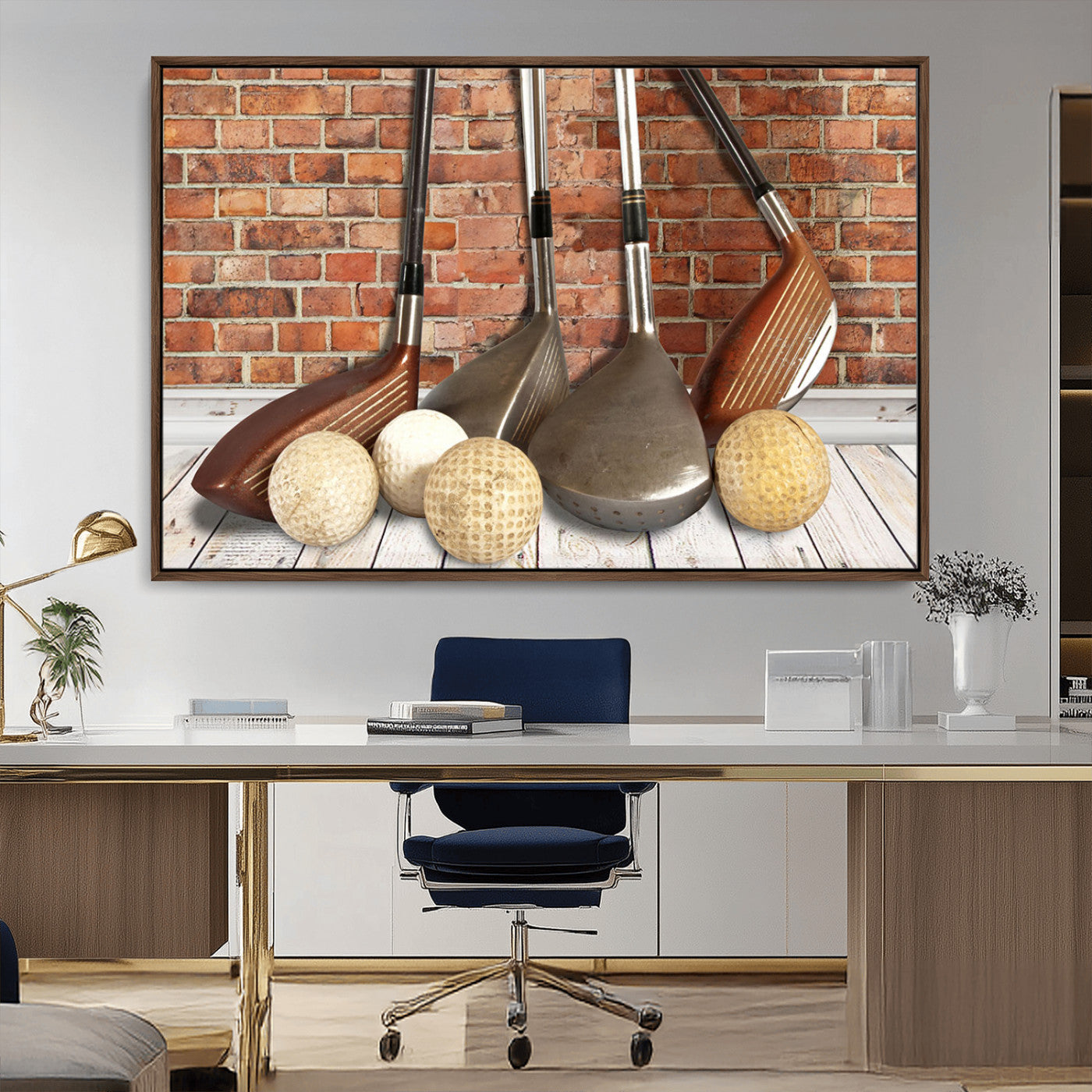 MGV-FC-36X24 - Vintage Golf Ball Wall Art Canvas Print | Golf Decor for Man Cave or Office | Ready to Hang and