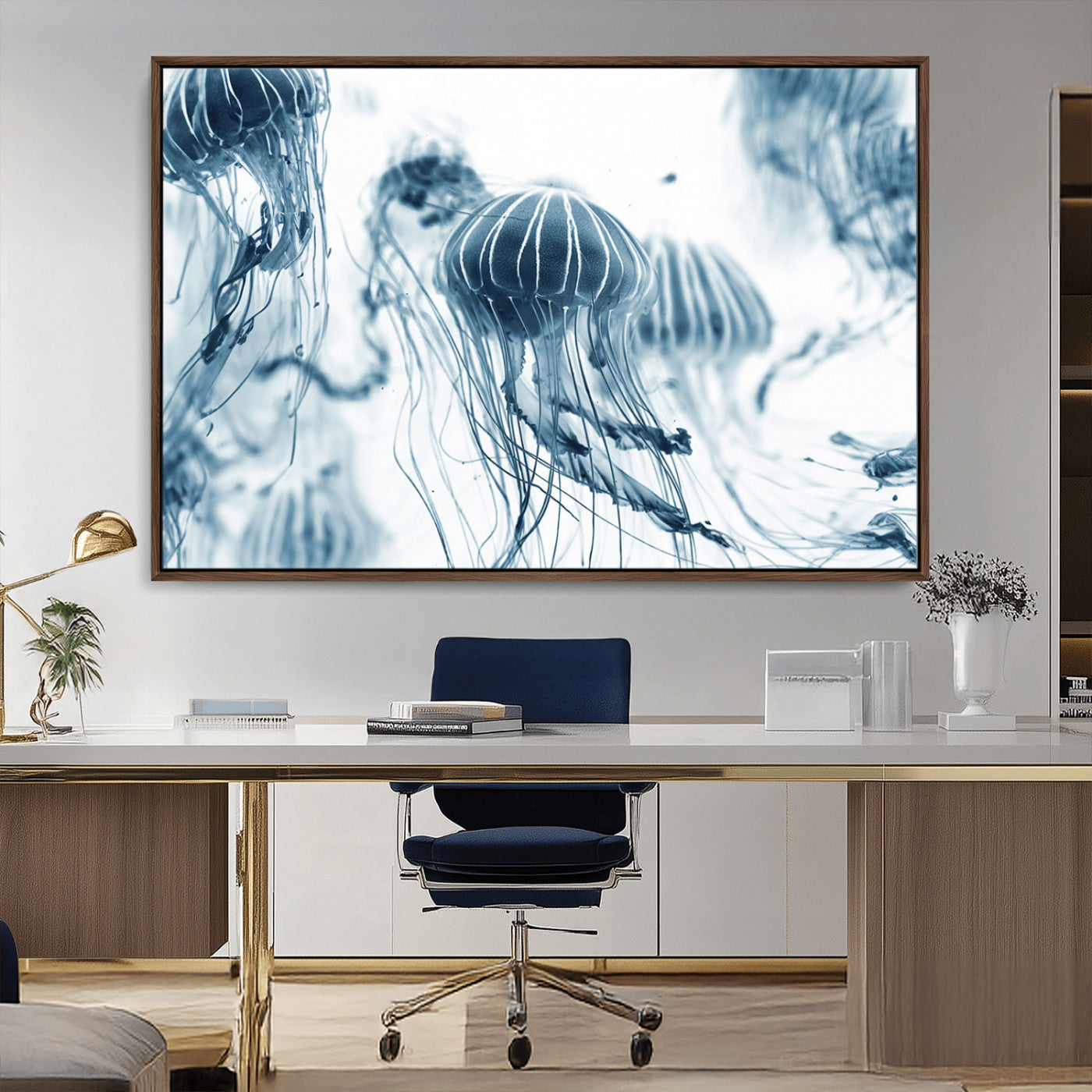 MGV-FC-36X24 - Abstract Jellyfish Canvas Print Wall Art