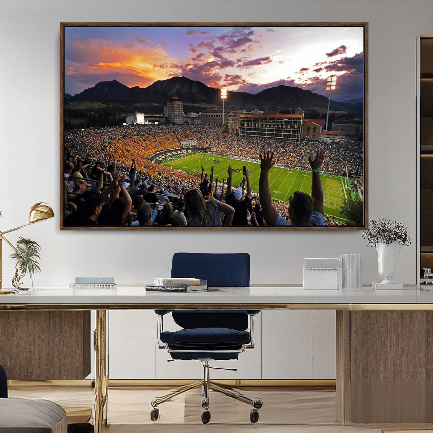 MGV-FC-36X24 - Folsom Field - University of Colorado Buffaloes Football Stadium Wall Art, Colorado Buffaloes Wall