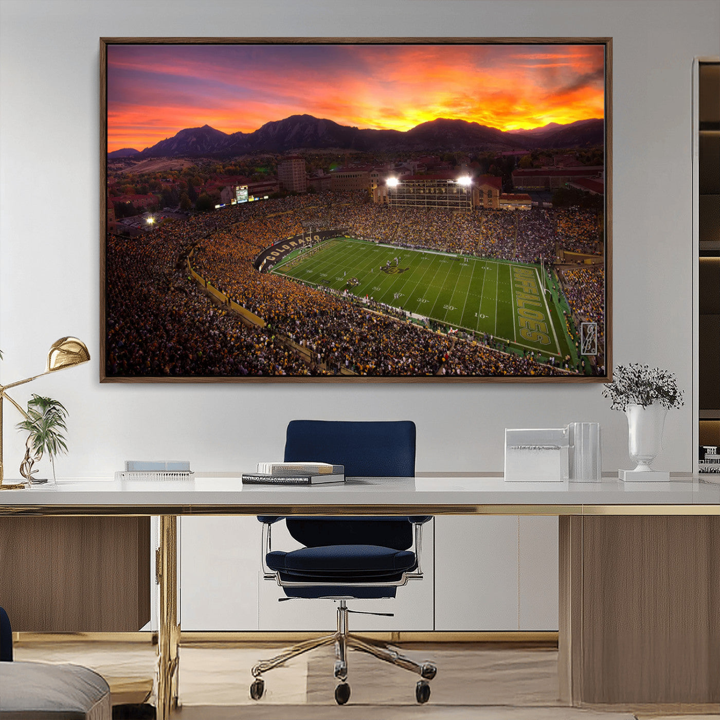 MGV-FC-36X24 - Folsom Field - University of Colorado Buffaloes Football Stadium, Colorado Buffaloes Wall Art Canvas
