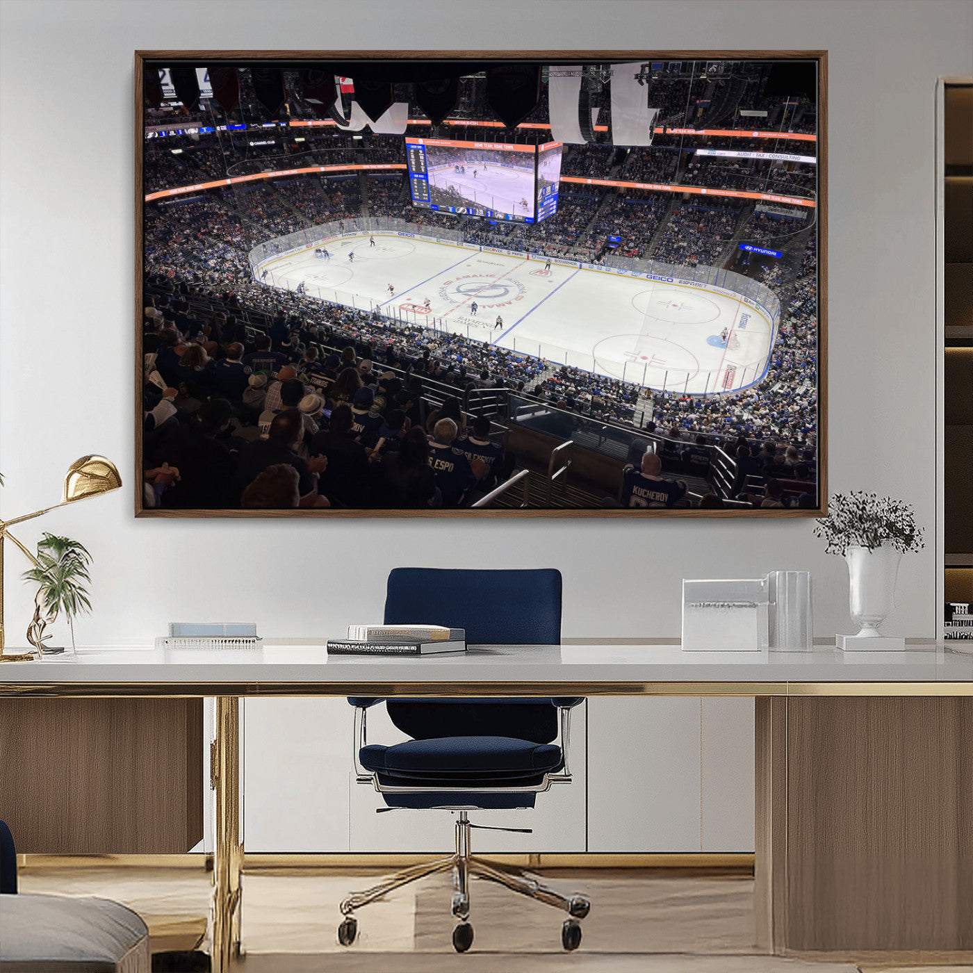 MGV-FC-36X24 - Amalie Arena Florida Wall Art Canvas Print - NHL Hockey Stadium Print