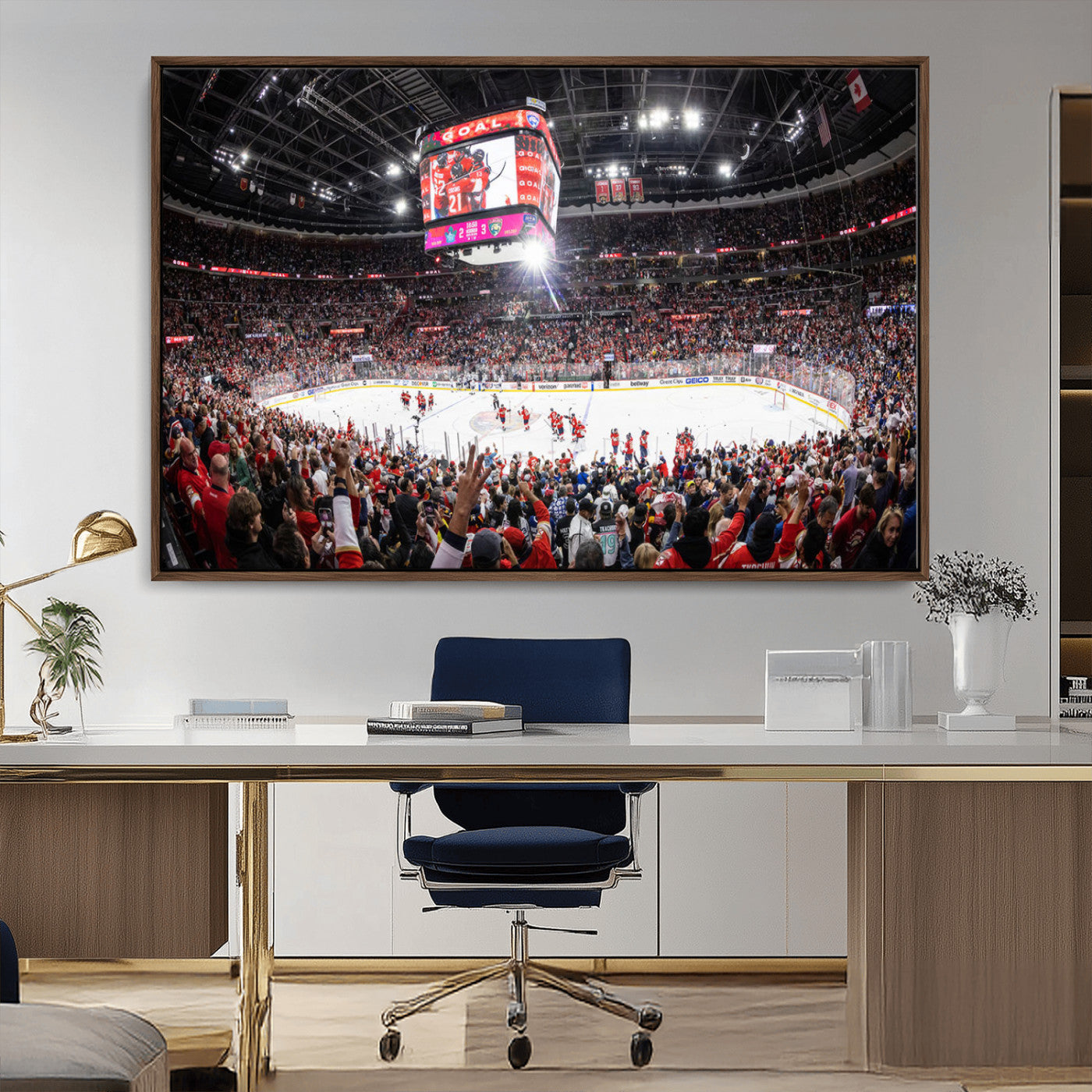 MGV-FC-36X24 - Amerant Bank Arena Wall Art Canvas Print - Basketball Arena Stadium Print