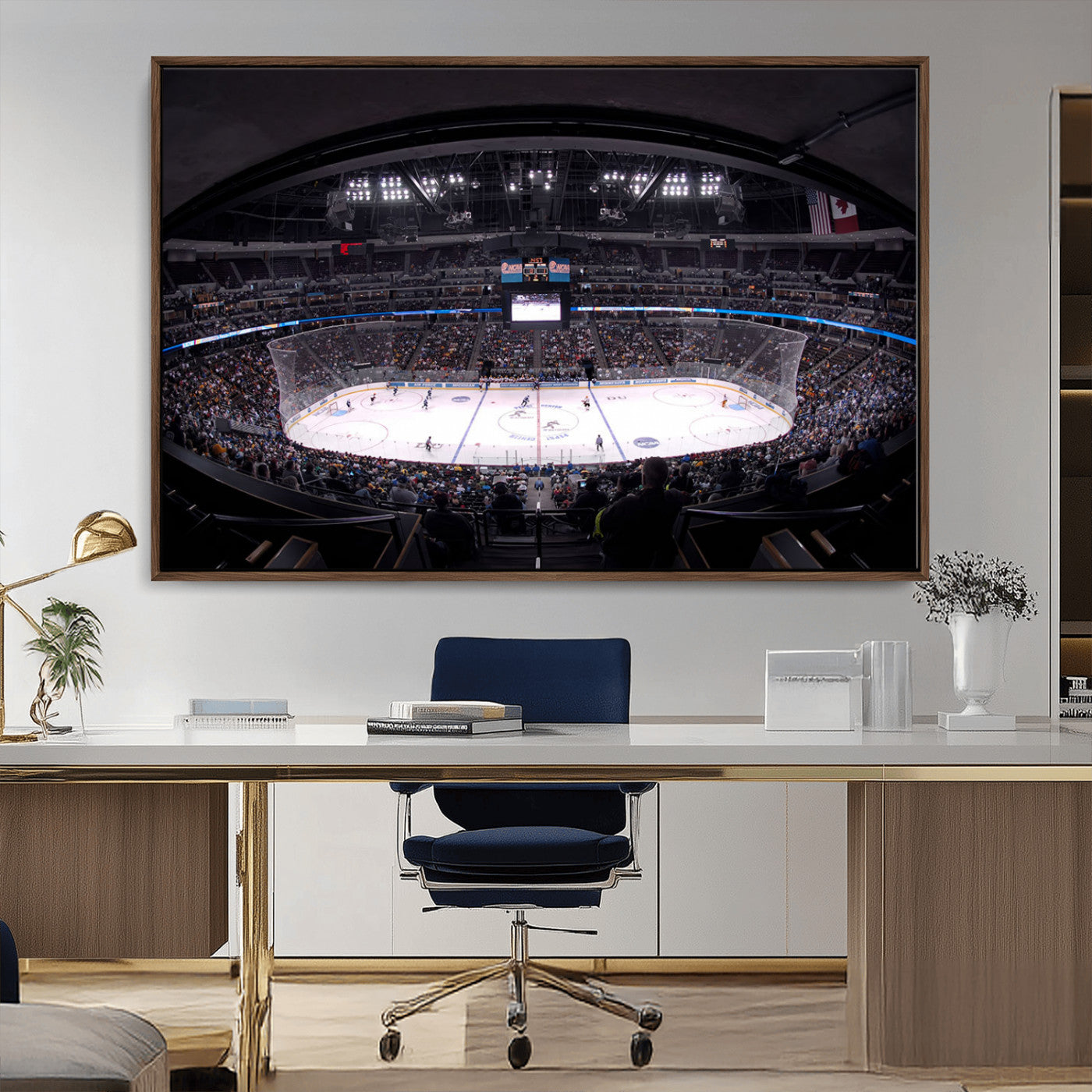 MGV-FC-36X24 - Ball Arena Denver Colorado Avalanche Hockey Team Wall Art Canvas Print - Denver Ice Hockey Stadium