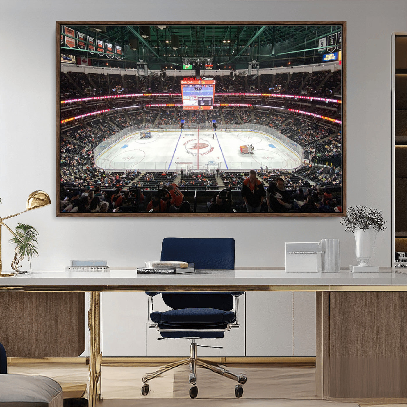 MGV-FC-36X24 - Honda Center California Anaheim Ducks Ice Hockey Stadium Canvas Print Wall Art