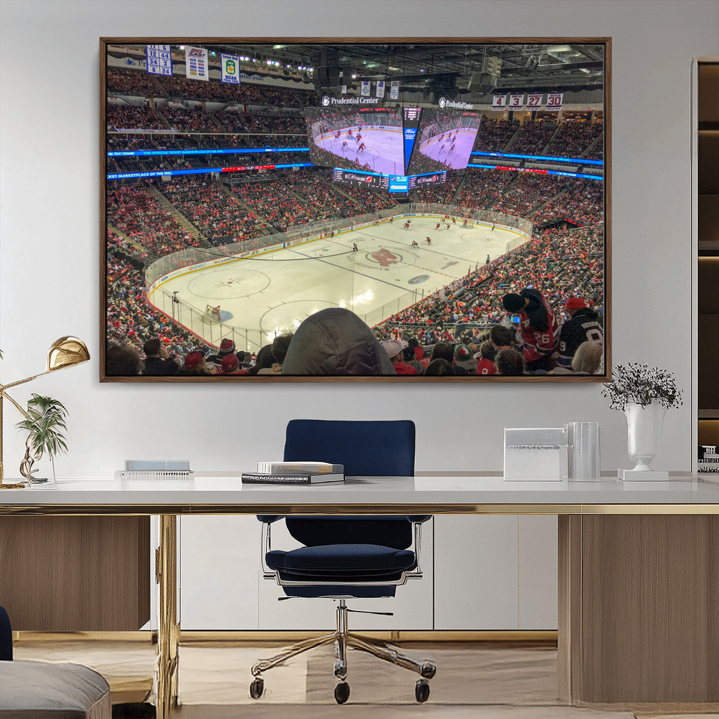 【美品】welcome to the prudential New Jersey Devils Hockey Stadium Canvas Art - Wall Decor