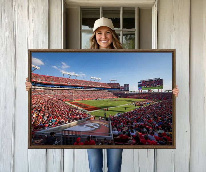 Tampa Stadium Wall Art Canvas Print.