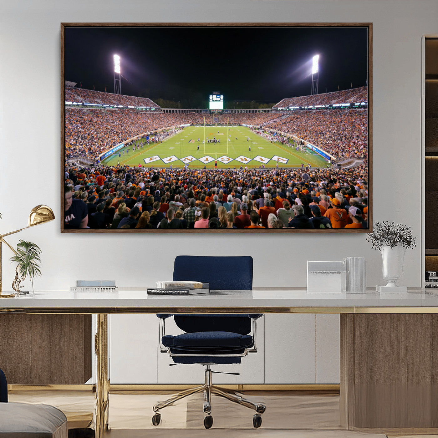 MGV-FC-36X24 - Virginia Cavaliers Football Team Print - Charlottesville Scott Stadium Wall Art Canvas Print