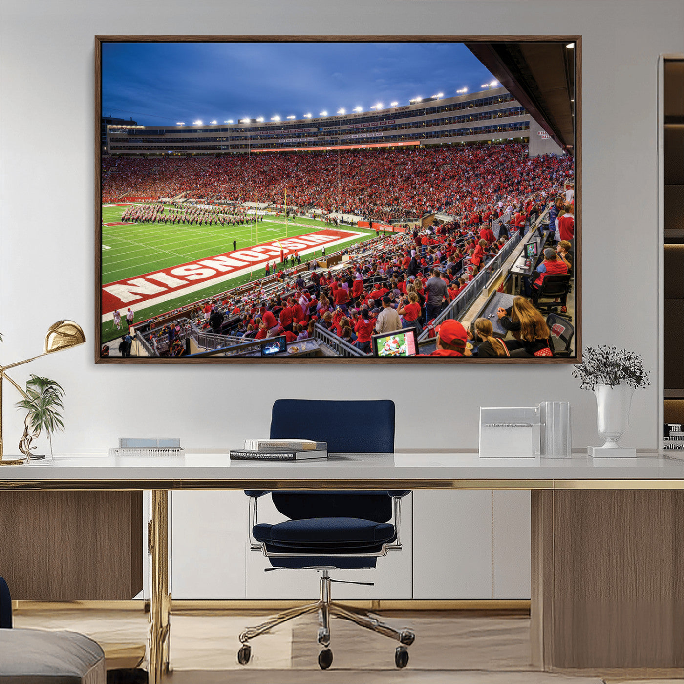 MGV-FC-36X24 - Wisconsin Badgers Football Team Print - Madison Camp Randall Stadium Wall Art, Wisconsin Badgers