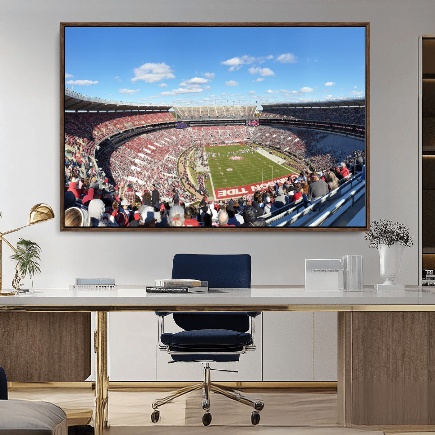 MGV-FC-36X24 - University of Alabama Crimson Tide Print Wall Art - Tuscaloosa Bryant-Denny Stadium Wall Art Canvas