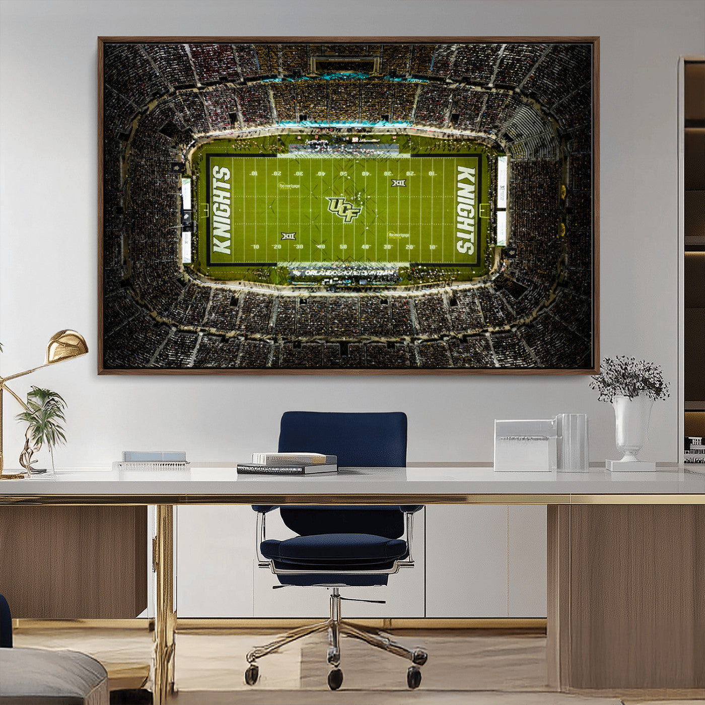 MGV-FC-36X24 - UCF Knights Football Team Print - Orlando FBC Mortgage Stadium Wall Art, UCF Knights Canvas Print