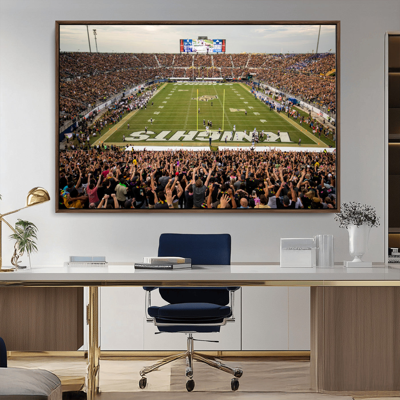 MGV-FC-36X24 - UCF Knights Football Team Print - Orlando FBC Mortgage Stadium Canvas Print