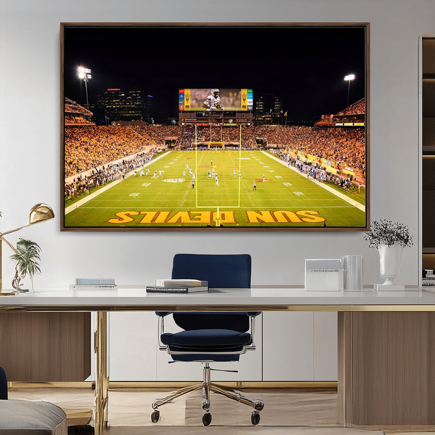 MGV-FC-36X24 - ASU Sun Devils Football Team Print - Phoenix Mountain America Stadium Canvas Print