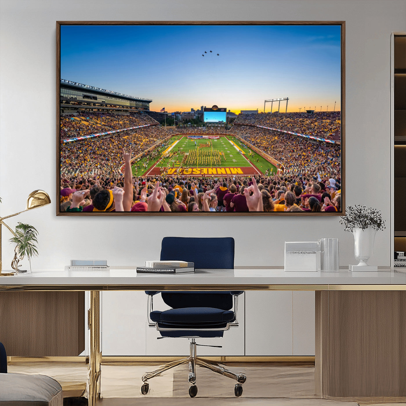 MGV-FC-36X24 - University of Minnesota Golden Gophers Art Print, Football Team Print - Minneapolis Huntington Bank