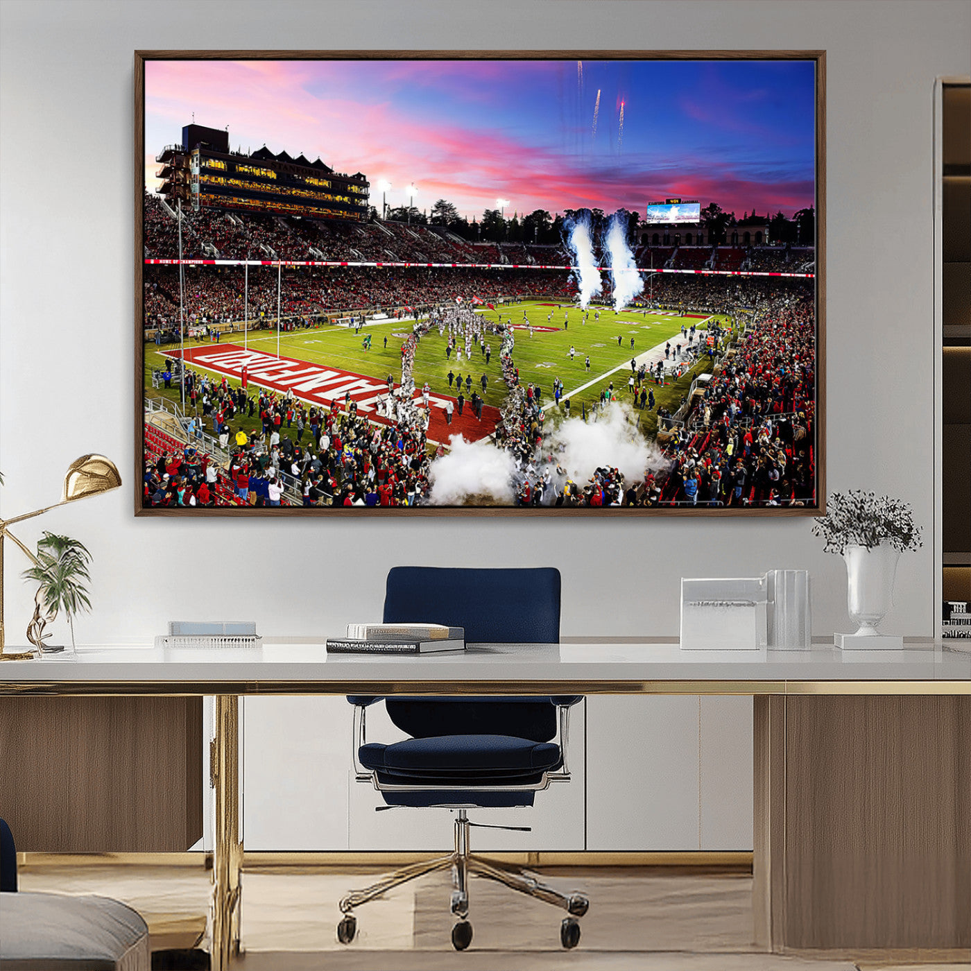MGV-FC-36X24 - Stanford University Cardinal Football Team Print - Stanford Stadium Wall Art Canvas Print