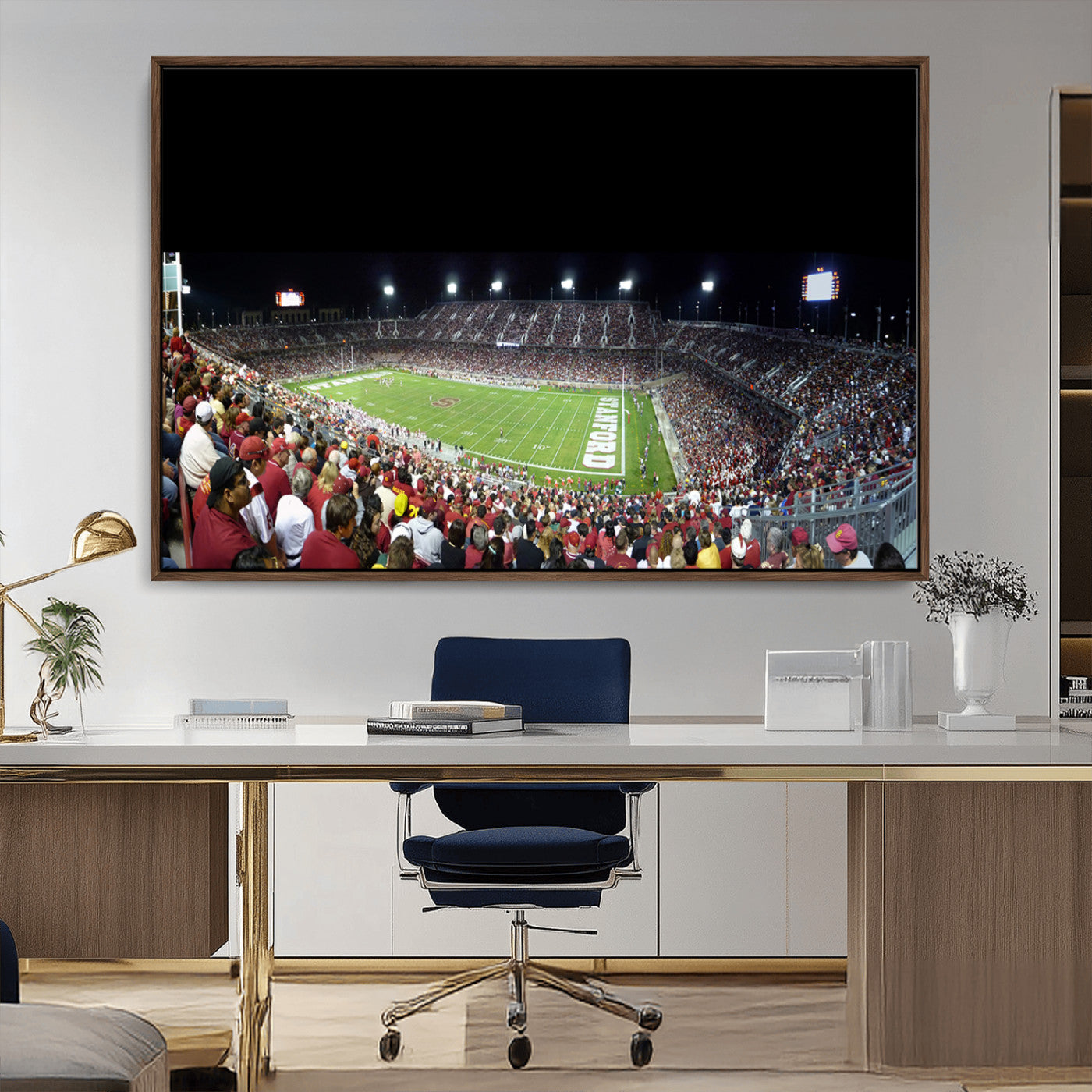 MGV-FC-36X24 - Stanford University Cardinal Football Team Print - Stanford Stadium Wall Art Canvas Print