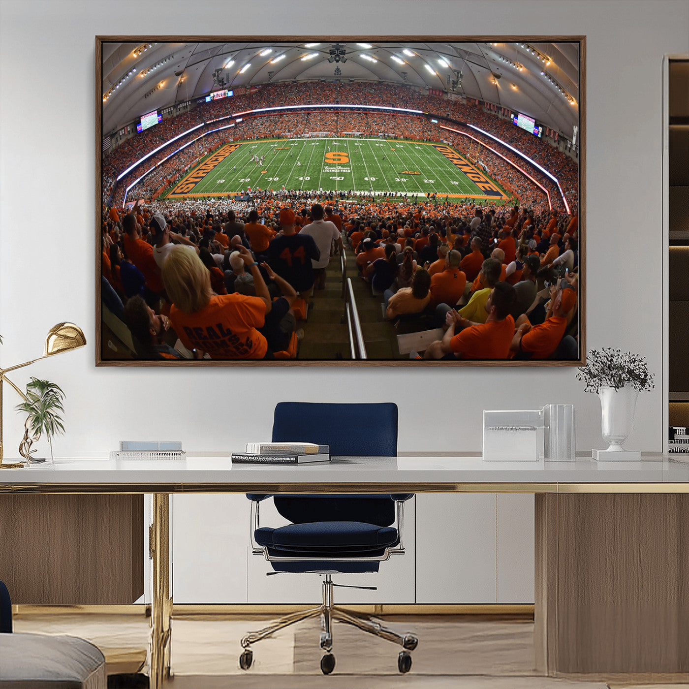 MGV-FC-36X24 - Syracuse University Orange Football Canvas Print, Football Team Print - Syracuse JMA Wireless Dome