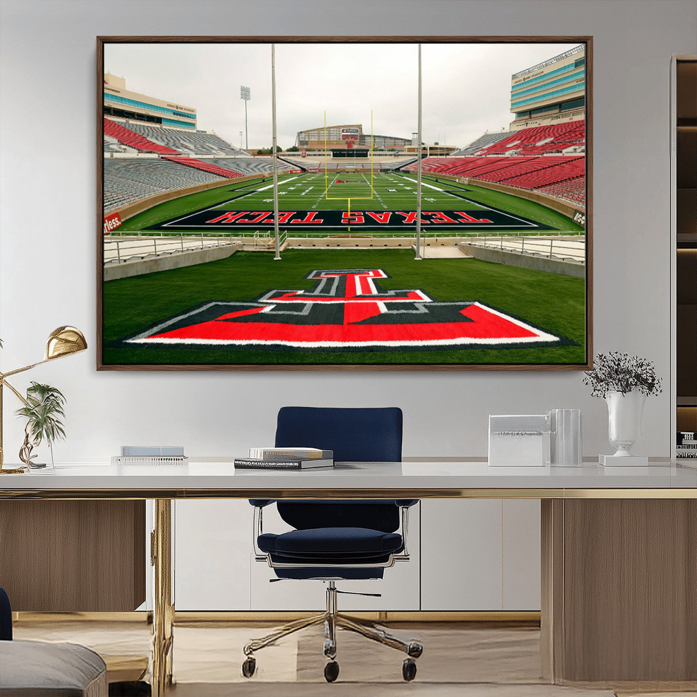 MGV-FC-36X24 - Texas Tech Red Raiders Football Team Print - Lubbock Jones AT&T Stadium Wall Art Canvas Print