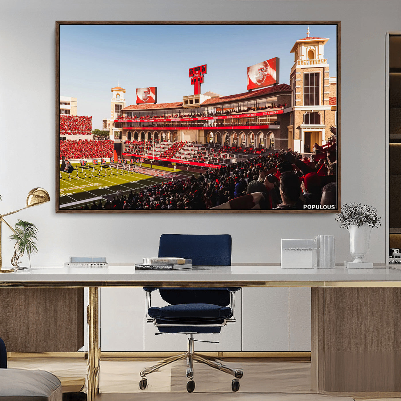MGV-FC-36X24 - Jones AT&T Stadium Texas Tech Red Raiders Wall Art | Large Att Stadium Canvas Print | College