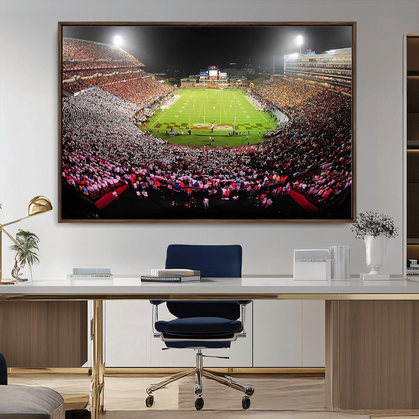 MGV-FC-36X24 - University of Maryland Terrapins Football Team Print - College Park SECU Stadium Wall Art Canvas