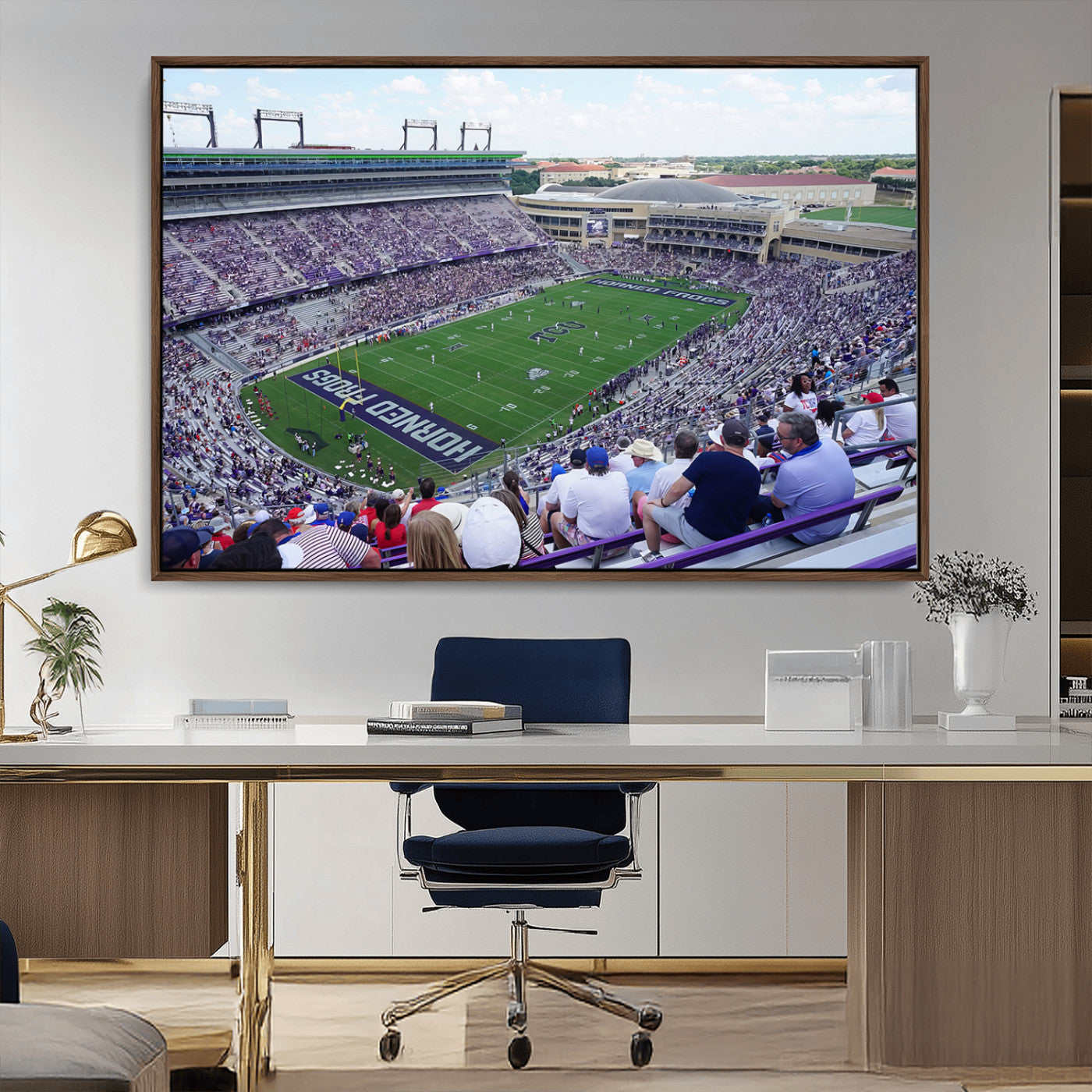 MGV-FC-36X24 - The Texas Christian University TCU Horned Frogs Football Team Print - Fort Worth Amon G. Carter