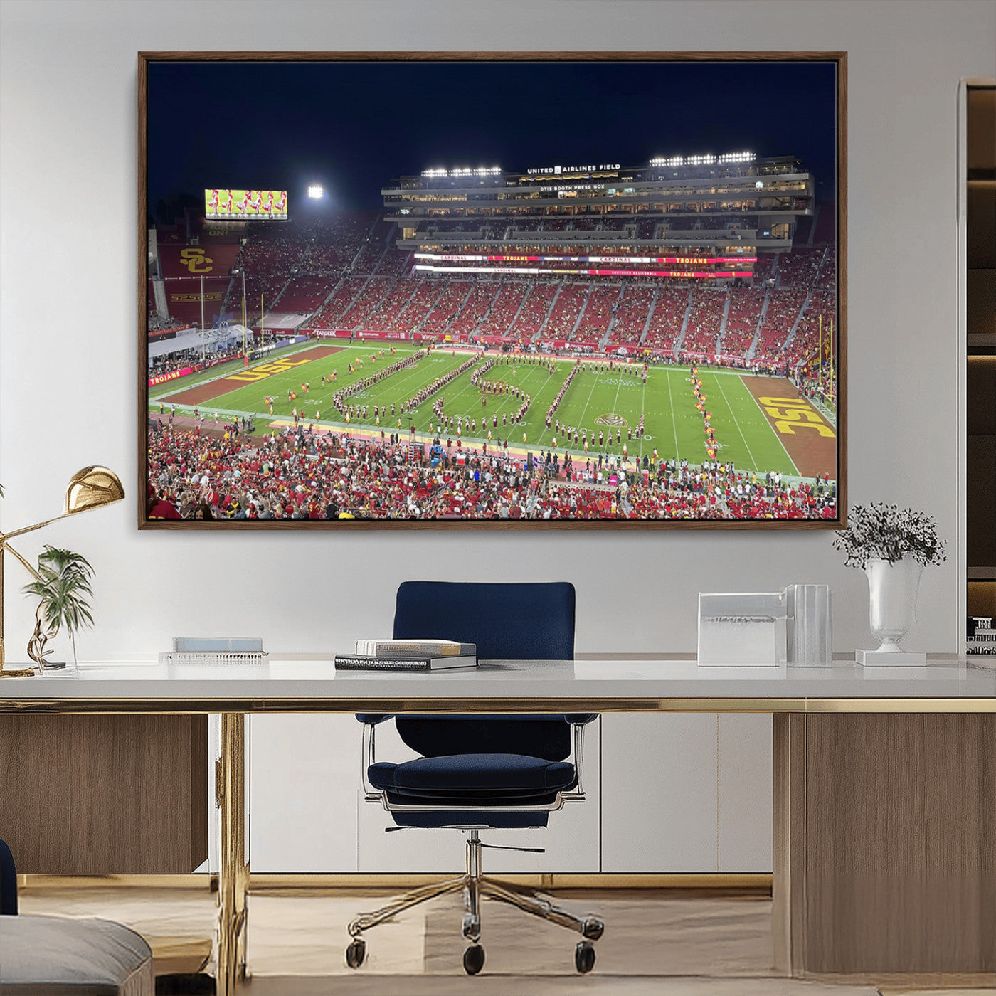 MGV-FC-36X24 - The University of Southern California USC Trojans Football Team Print - Los Angeles Memorial