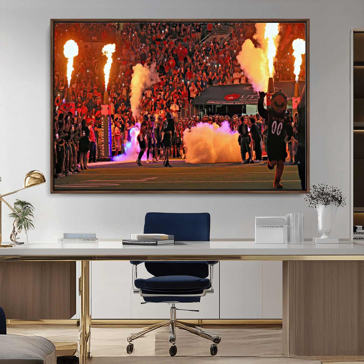MGV-FC-36X24 - The University of Texas at San Antonio Roadrunners Football Team Print - San Antonio Alamodome Wall