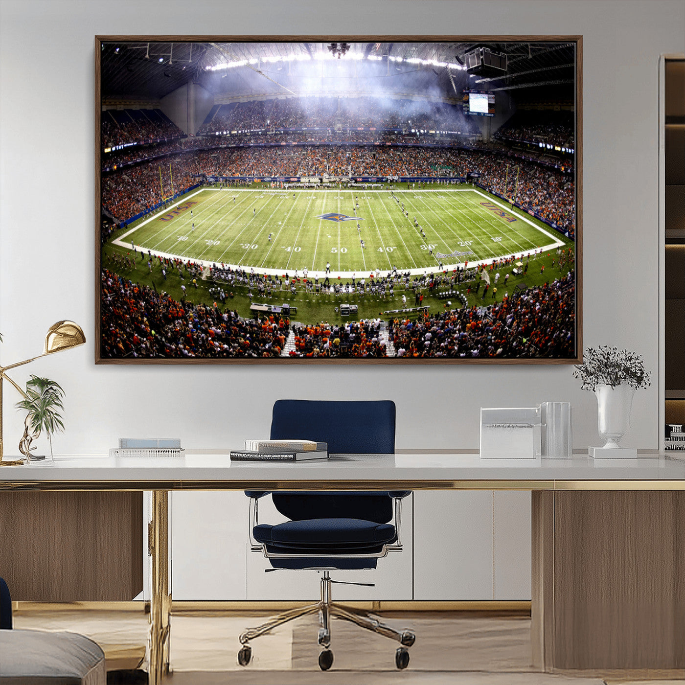 MGV-FC-36X24 - The University of Texas at San Antonio Roadrunners Football Team Print - San Antonio Alamodome Wall