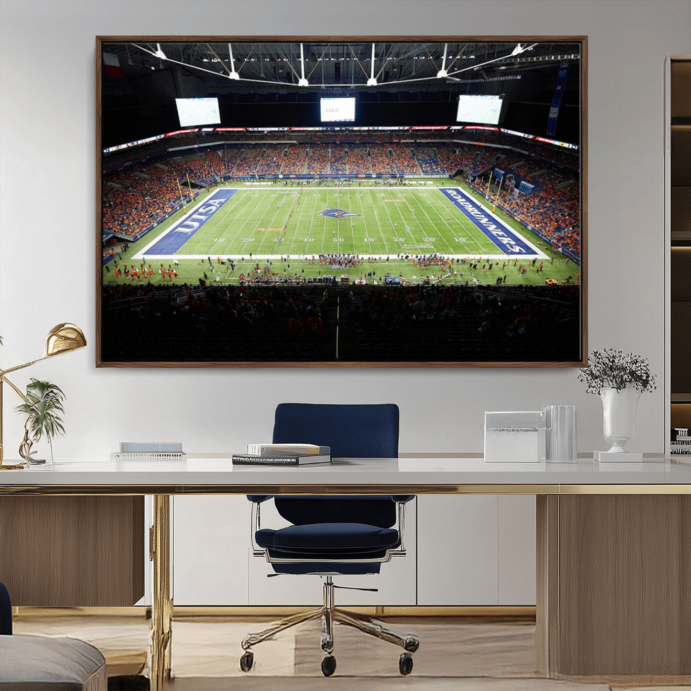 MGV-FC-36X24 - The University of Texas at San Antonio Roadrunners Football Team Print - San Antonio Alamodome Wall