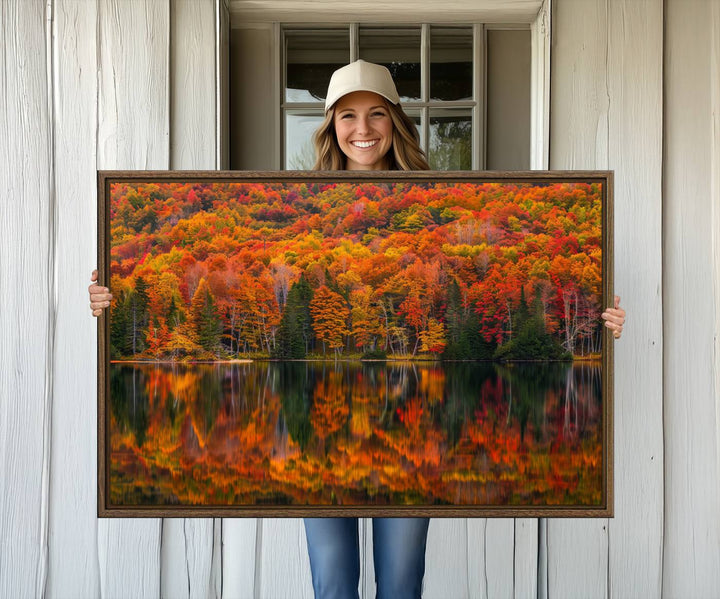 Fall Foliage Wall Art featuring autumn reflections.