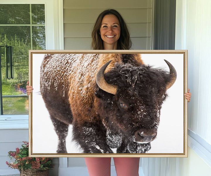 Bison Wall Art Canvas.