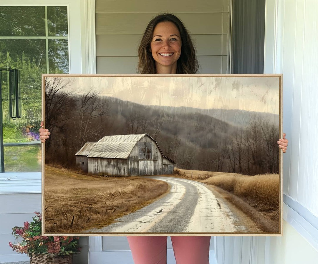 Vintage Barn for Farmhouse Wall Decor Canvas Print