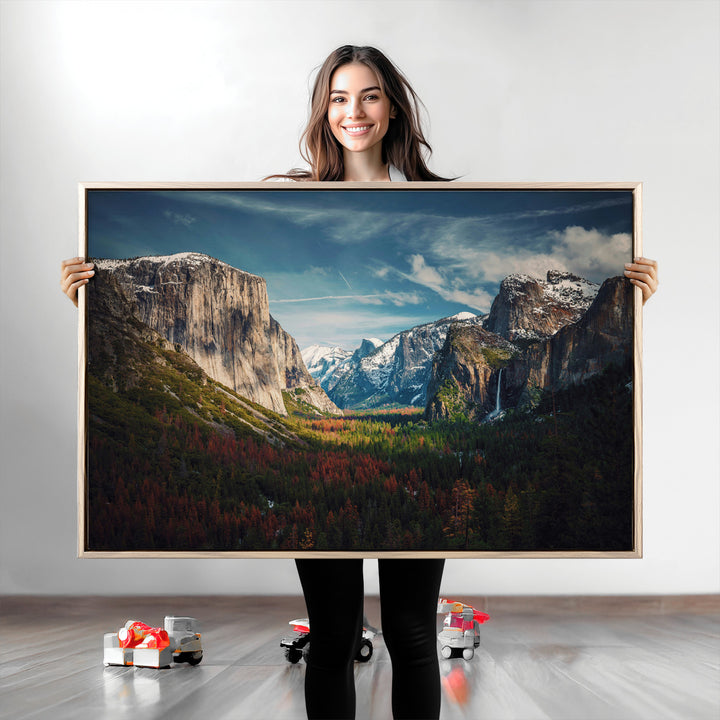 Yosemite National Park Canvas Print, Mountain Landscape Print, Framed El Capitan Art Print, Large Scenic Nature Printing