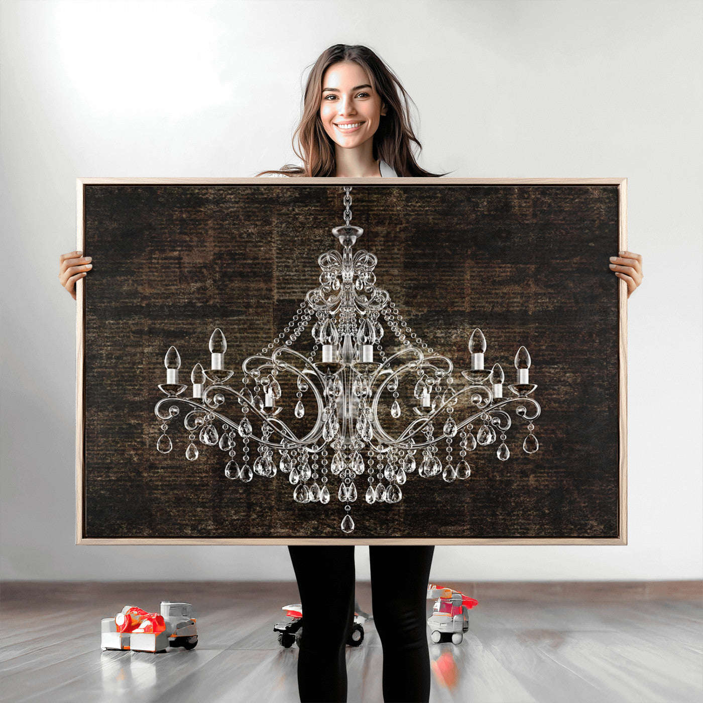 69434-MGV-CV-36X24-Rustic Chandelier Canvas Print