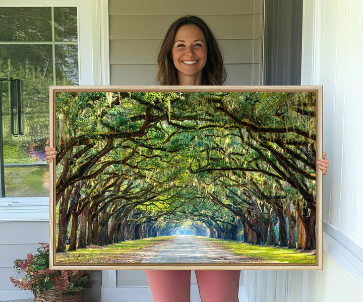 Wormsloe State Plantation Driveway Wall Art shines with Southern charm.