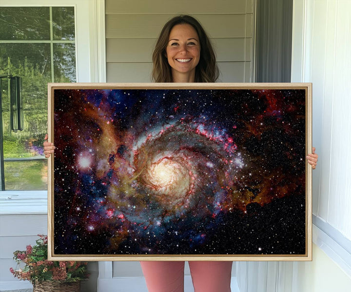 A Nebula and Galaxies in Space canvas adds vibrant space-themed decor.