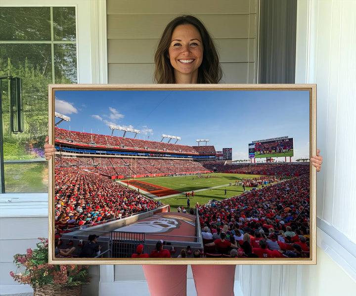 Tampa Stadium Wall Art Canvas Print.