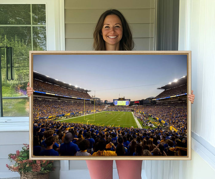 Pittsburgh Panthers Acrisure Stadium wall art print on canvas.