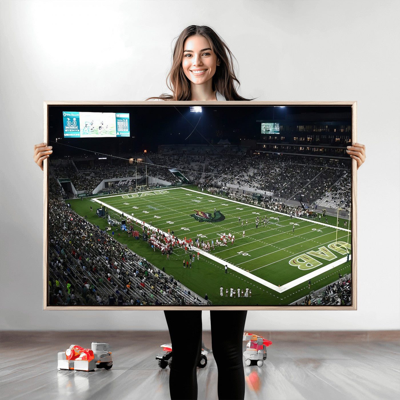 81740-MGV-CV-36X24-UAB Blazers Football Team Print - Birmingham Protective Stadium Wall Art Canvas Print