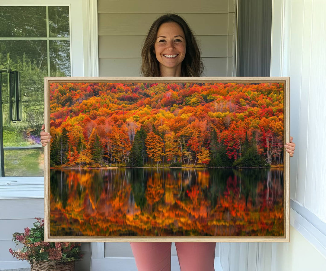 Fall Foliage Wall Art featuring autumn reflections.