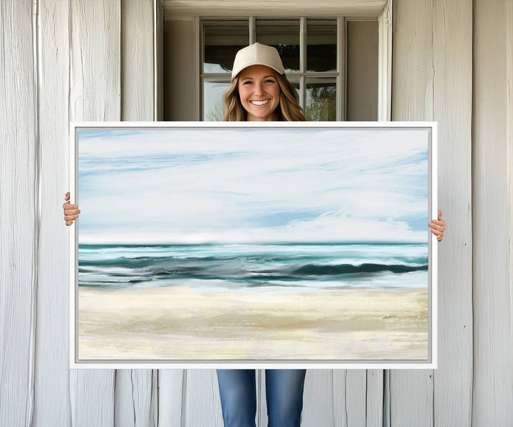 Ocean Abstract Wall Art Canvas Print.