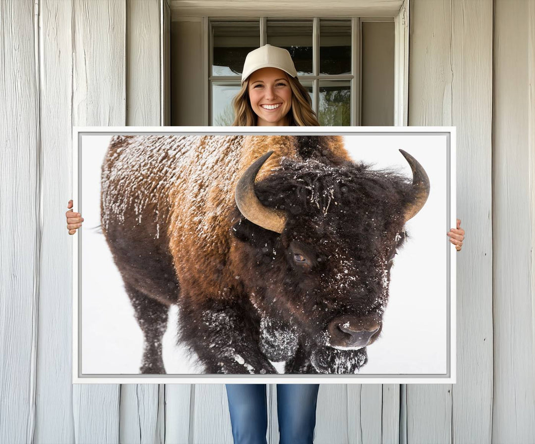 Bison Wall Art Canvas.