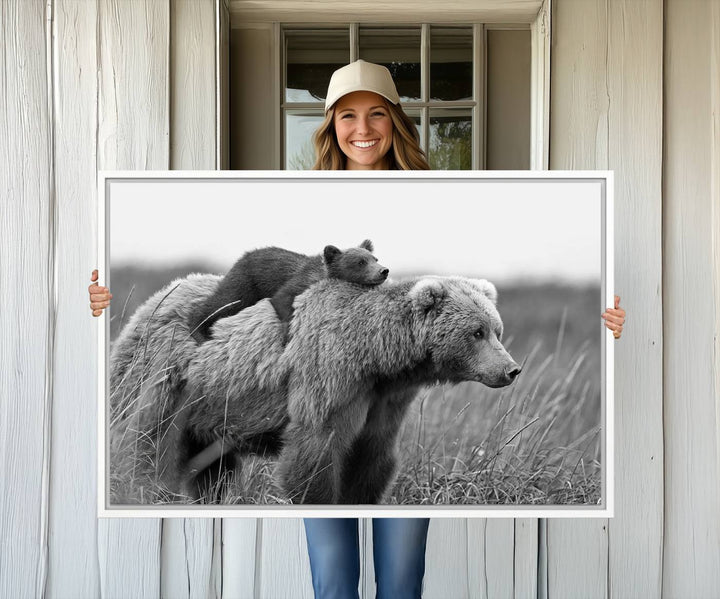 The Bear and Cub Wall Art Canvas is prominently displayed.