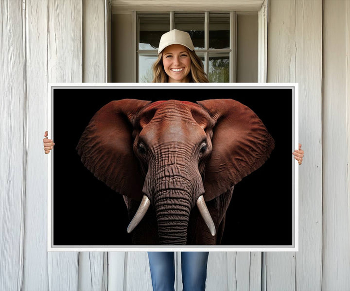 The Wild Elephant Wall Art Canvas Print is displayed prominently.