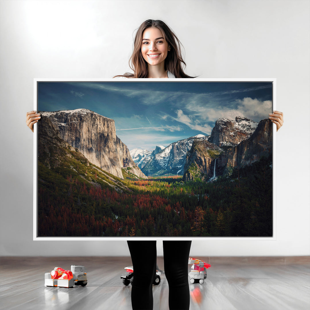 Yosemite National Park Canvas Print, Mountain Landscape Print, Framed El Capitan Art Print, Large Scenic Nature Printing