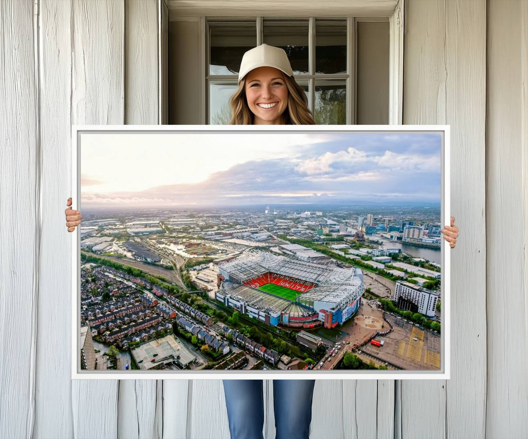 Old Trafford Manchester United Stadium wall art canvas.